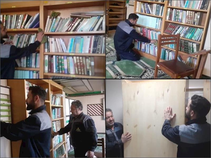 غبارروبی و عطرافشانی نمازخانه های شرکت گاز استان مرکزی در  ماه مبارک رمضان