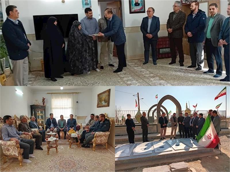 دیدار مدیرعامل شرکت گاز استان مرکزی با خانواده شهید یحیی اسفندانی به مناسبت سالروز وفات حضرت ام‌البنین (س) و تکریم مادران شهدا