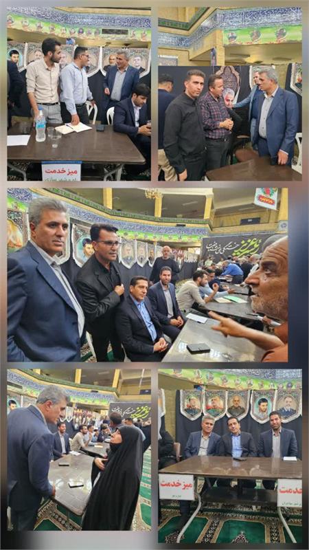 حضور کارکنان اداره گاز شهرستان شازند در میز ارتباطات مردمی شهر مهاجران