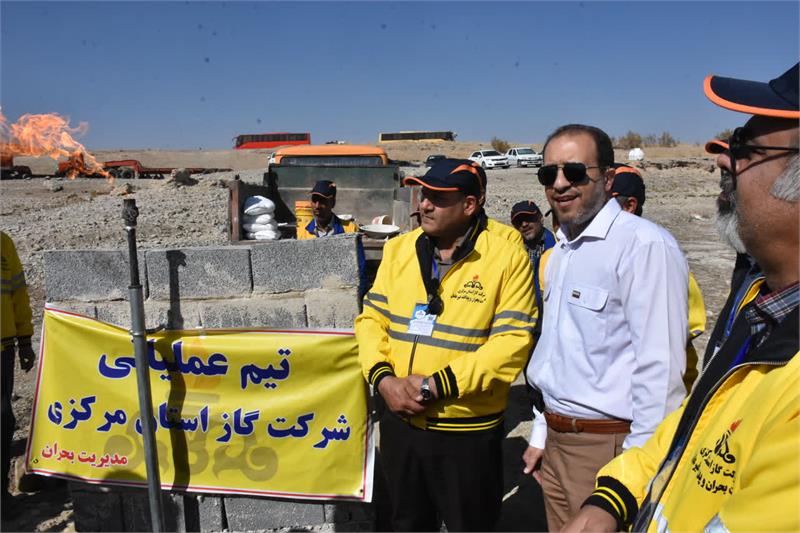 مانور تمام عیار آمادگی مقابله با بحران زلزله و سیل (اقتدار آفتاب) در منطقه کوکبیه شازند برگزار شد