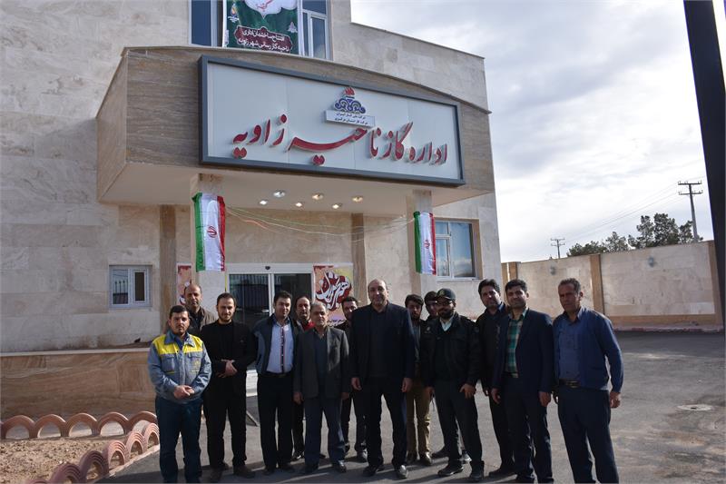 افتتاح ساختمان اداری ناحیه گازرسانی شهر زاویه وگازرسانی به مجتمع پرورش شترمرغ زرندیه همزمان با هفتمین روز از دهه مبارک فجر