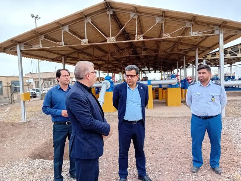 بازدید مدیرعامل شرکت گاز استان مرکزی و رئیس اداره گاز شهرستان ساوه از ایستگاه تقلیل فشار CGS طرازناهید